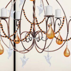 MagTrim- Magnetic Halloween Opaque Glass Ghosts (6) Chandelier Ornaments